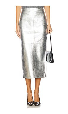 ALLSAINTS Renai Skirt in Silver from Revolve.com | Revolve Clothing (Global)