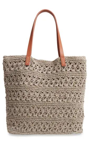 Nordstrom Packable Raffia Crochet Tote - | Nordstrom