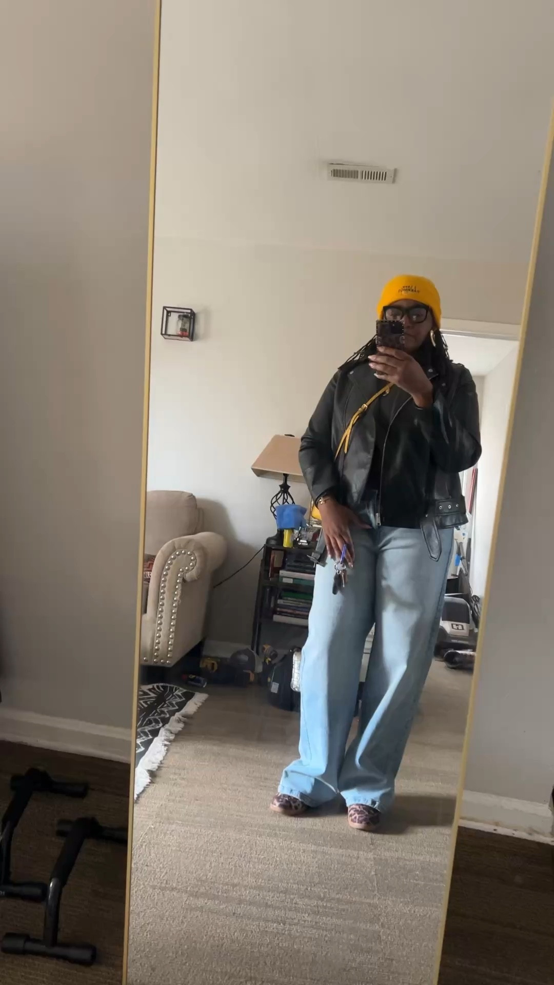 Check your self out in the mirror before your walk out the door.  Make sure your outfit is all you imagined from head to toe.  A full body mirror is a must for any woman.  I have to stop and check myself out before I go out into the world.  Mirror linked 🔗

Jacket and shoes are as well. 

#LTKSaleAlert #LTKOver40 #LTKootd