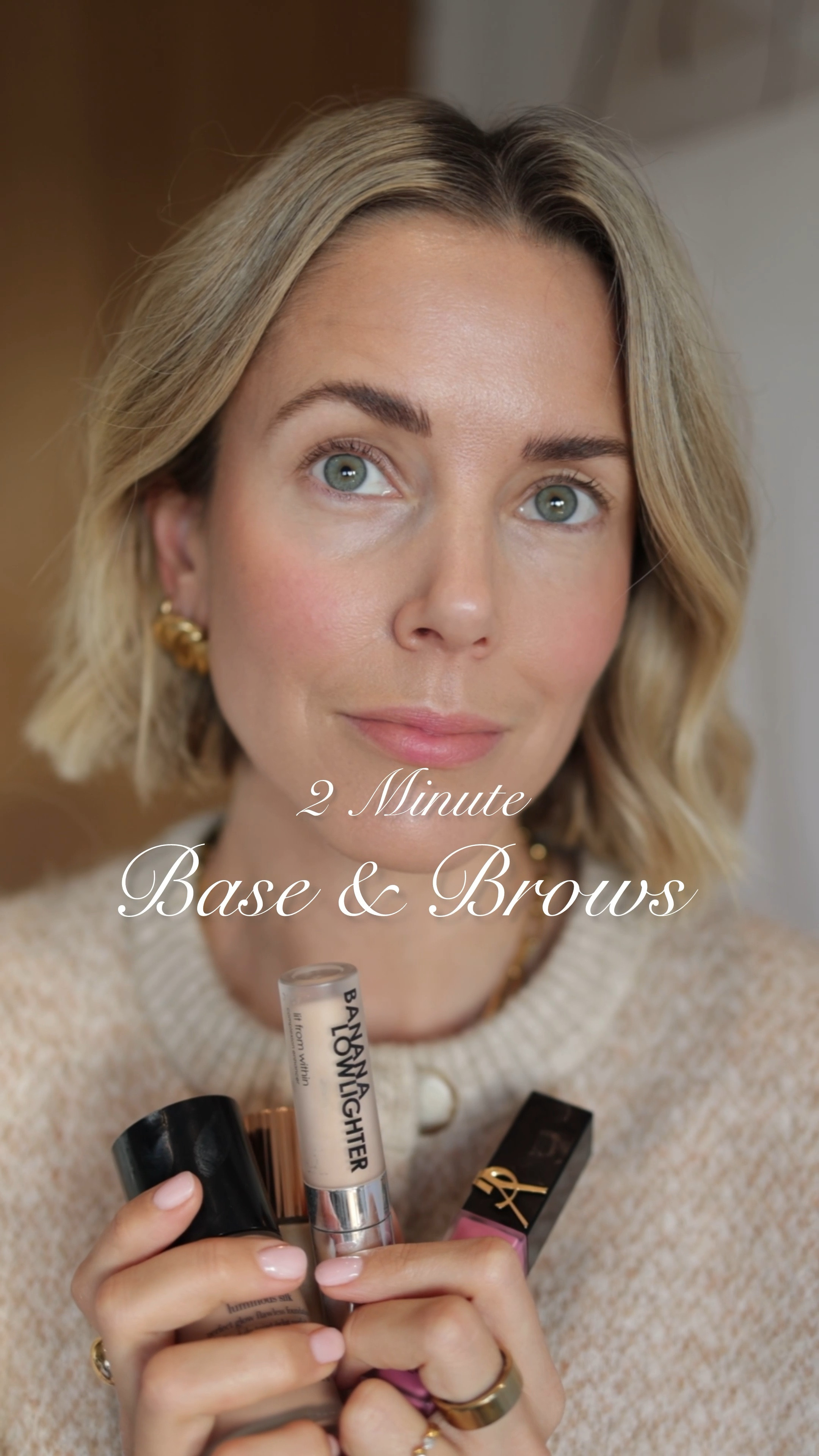 2 minute base and brows. 
Charlotte Tilburg flawless filter shade 4.5
Armani Luminous Silk shade 5.5
YSL Make Me Blush shade 66
YSL Bronze shade 02
Refy brow gel 


#LTKuk #LTKmakeup #LTKeurope