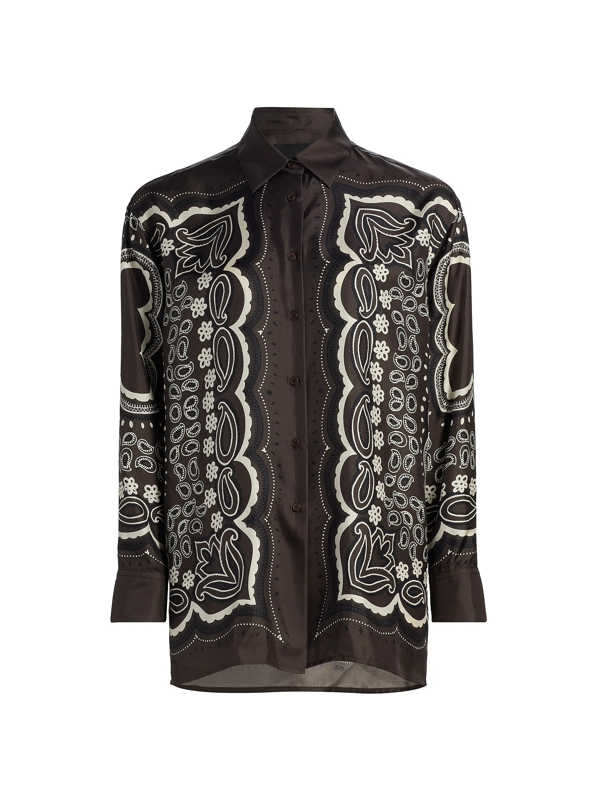 Nili Lotan Alfie Printed Silk Shirt | Saks Fifth Avenue | Saks Fifth Avenue