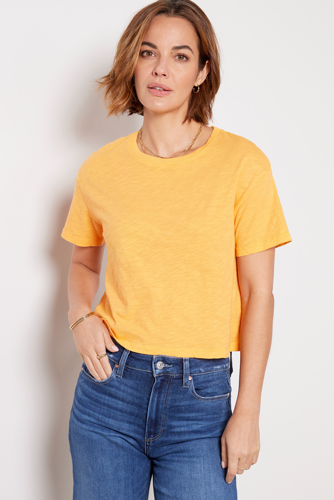 Slub Crop Tee | Evereve