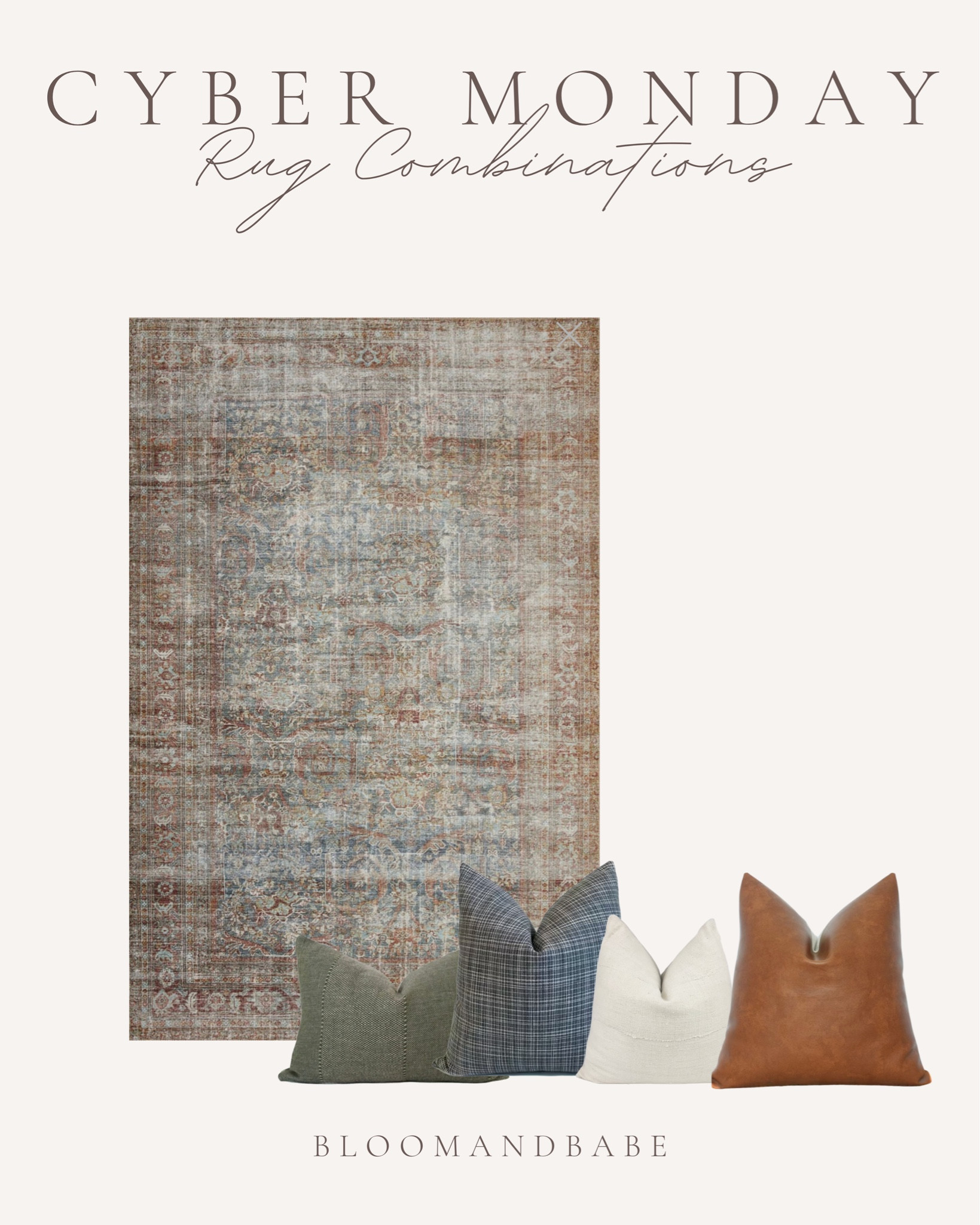 Shop my Cyber Monday home picks! Love this rug and pillow combination- all on sale! 

#LTKhome #LTKCyberweek #LTKsalealert