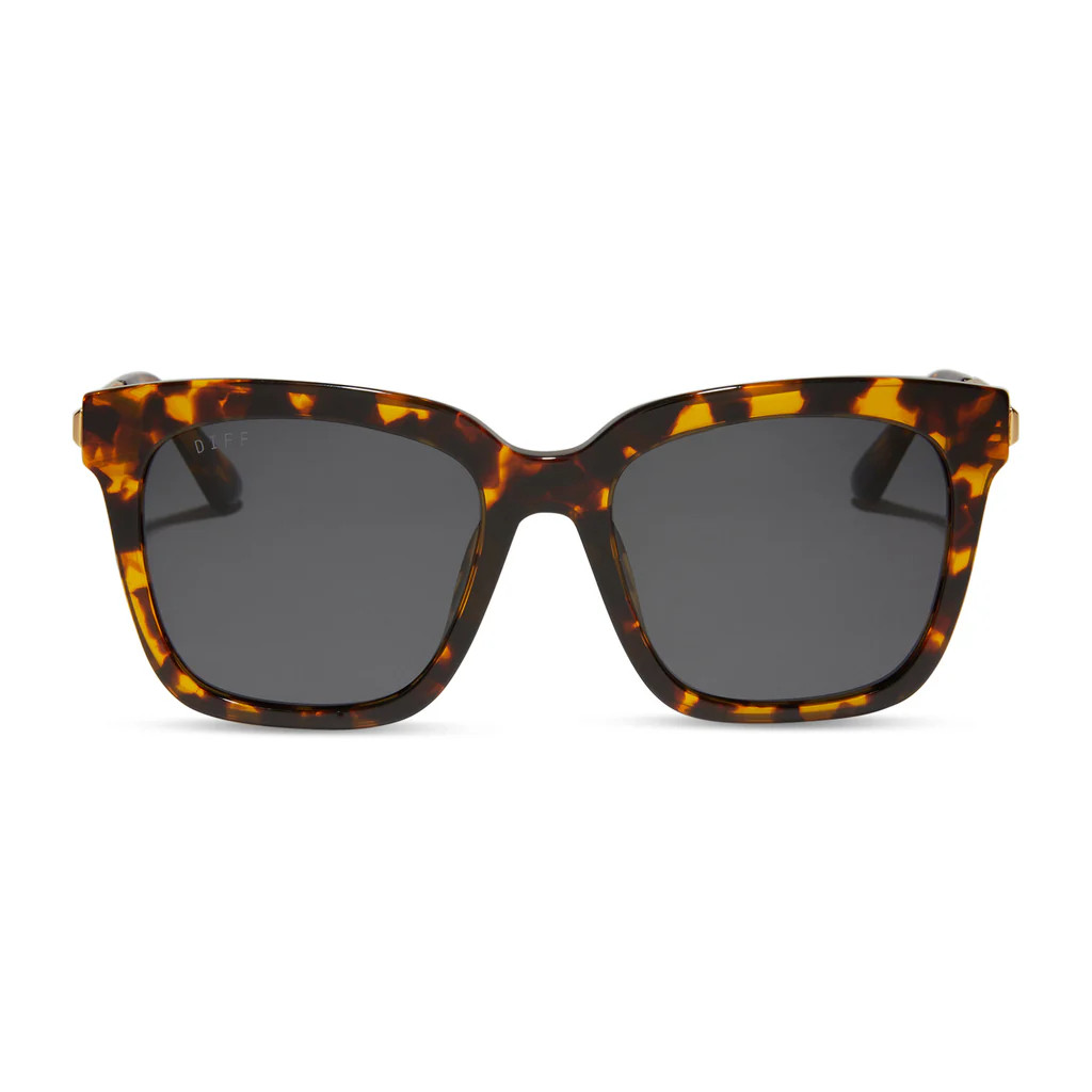 BELLA - TORTOISE + GREY + POLARIZED SUNGLASSES | DIFF Eyewear