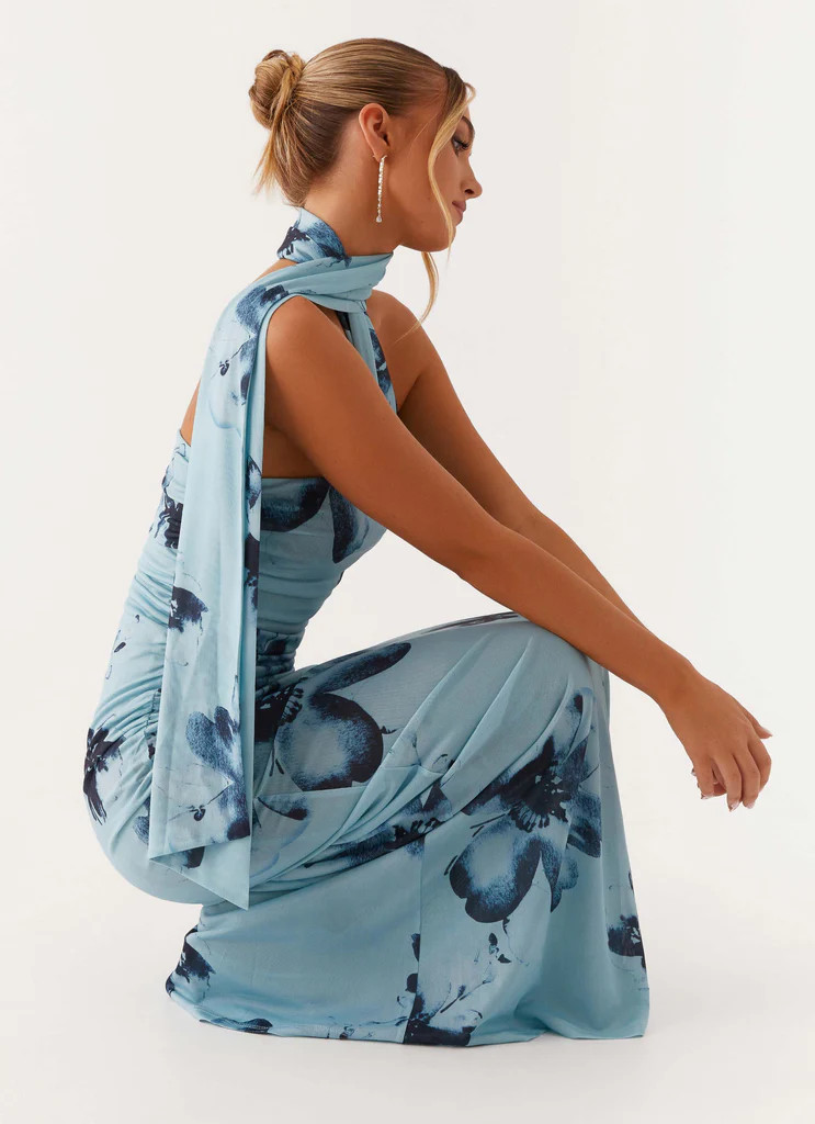 Songbird Maxi Dress - Blue Black Floral | Peppermayo (Global)