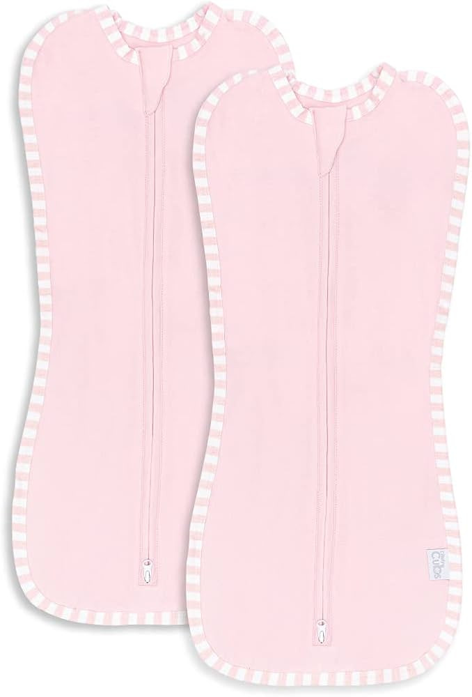 Comfy Cubs Swaddle Blanket Baby Girl Boy Easy Zipper Wrap 2 Pack Newborn Infant Sleep Sack (Small... | Amazon (US)