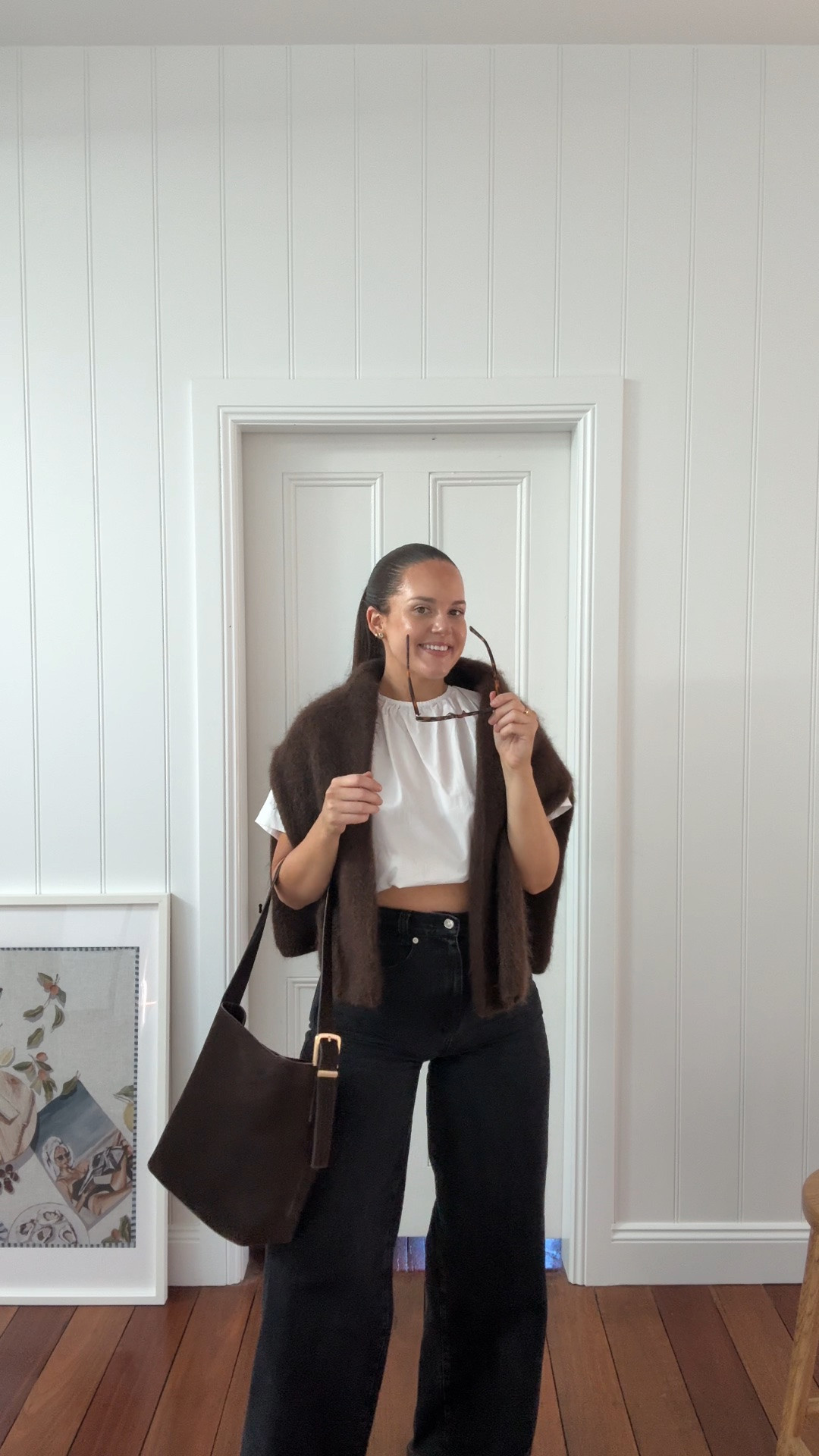 black, brown and white basic but elevated outfit 🧸🖤

#LTKaustralia #LTKwinter #LTKworkwear