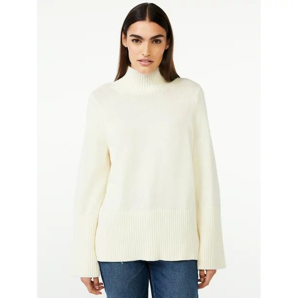 Free Assembly Women’s Tall Rib Turtleneck Sweater - Walmart.com | Walmart (US)