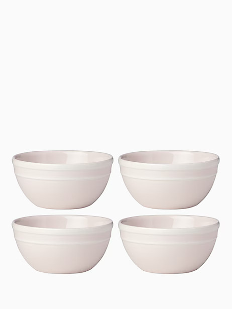 Kate Spade All in Good Taste Sculpted Stripe AP Bowl, Set of 4, Pink | Kate Spade (US)