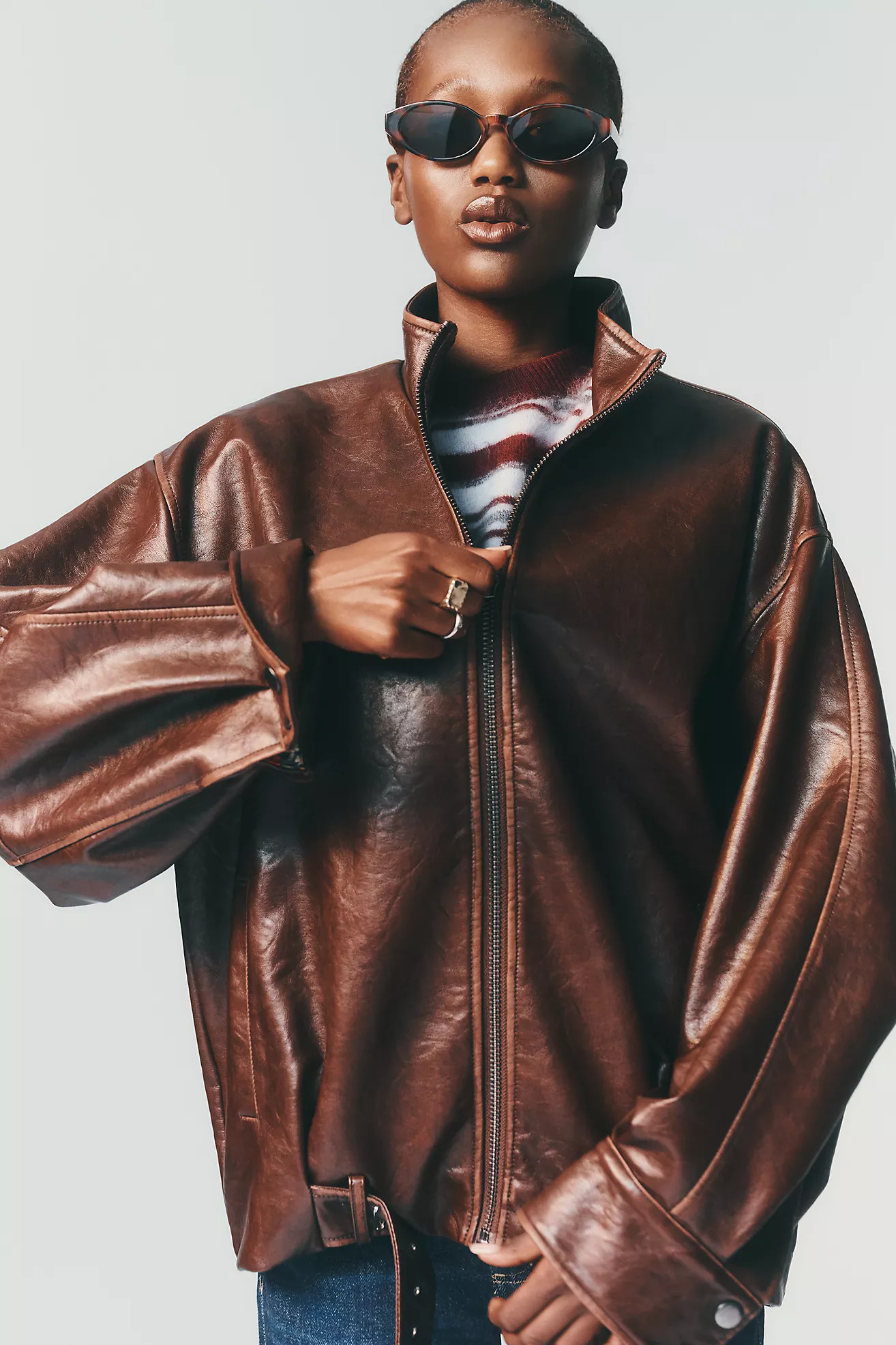 By Anthropologie Belted Faux Leather Jacket | Anthropologie (US)