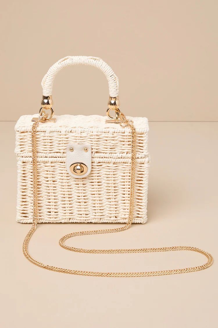 Scenic Companion Cream Woven Basket Handbag | Lulus