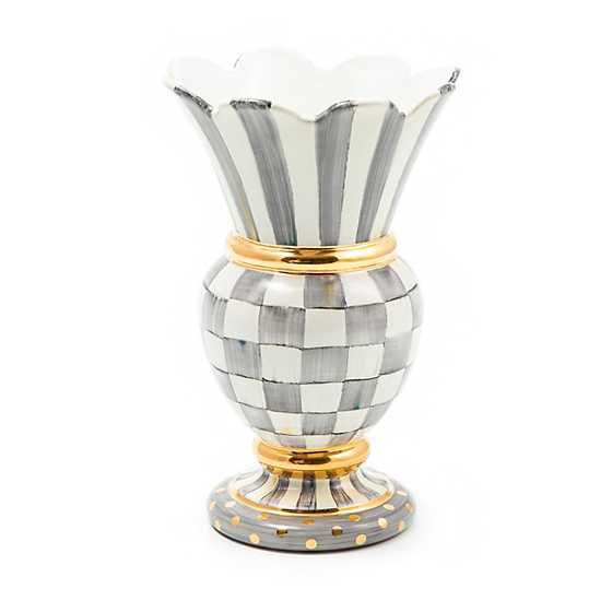 Sterling Check Great Vase | MacKenzie-Childs