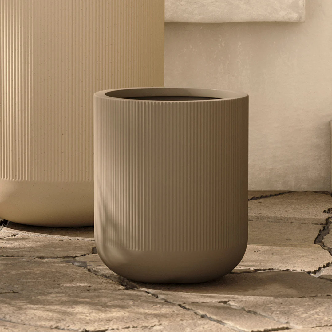 Reya Small Indoor/Outdoor Planter - Concrete Gray | Article