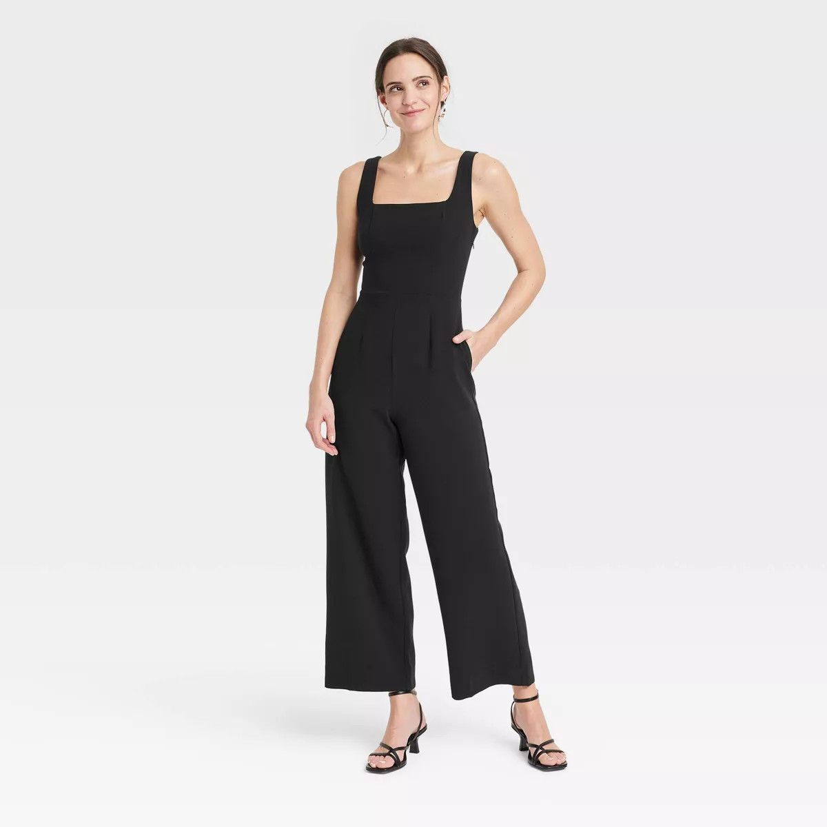 Women's Maxi Jumpsuit - A New Day™ Black XL | Target