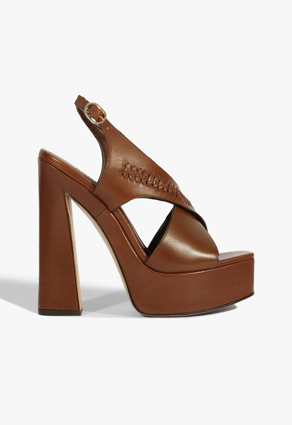 Blake Platform Platform Sandal | Brown | Leather | Schutz (US)