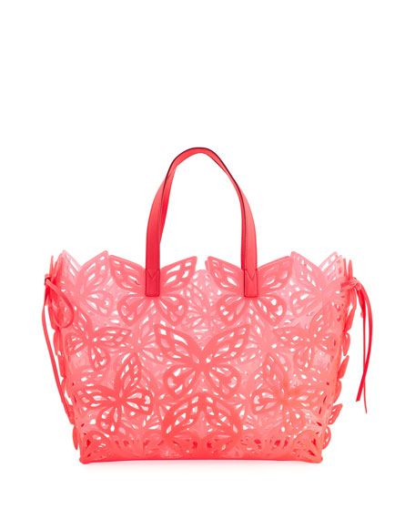 Liara Butterfly Jelly Tote Bag | Neiman Marcus