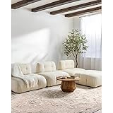 SURYA Becki Owens x Elle Medallion Area Rug, 6'7" x 9', Taupe | Amazon (US)