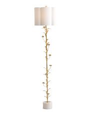 64in Metal Flower Scalloped Shade Floor Lamp | Marshalls