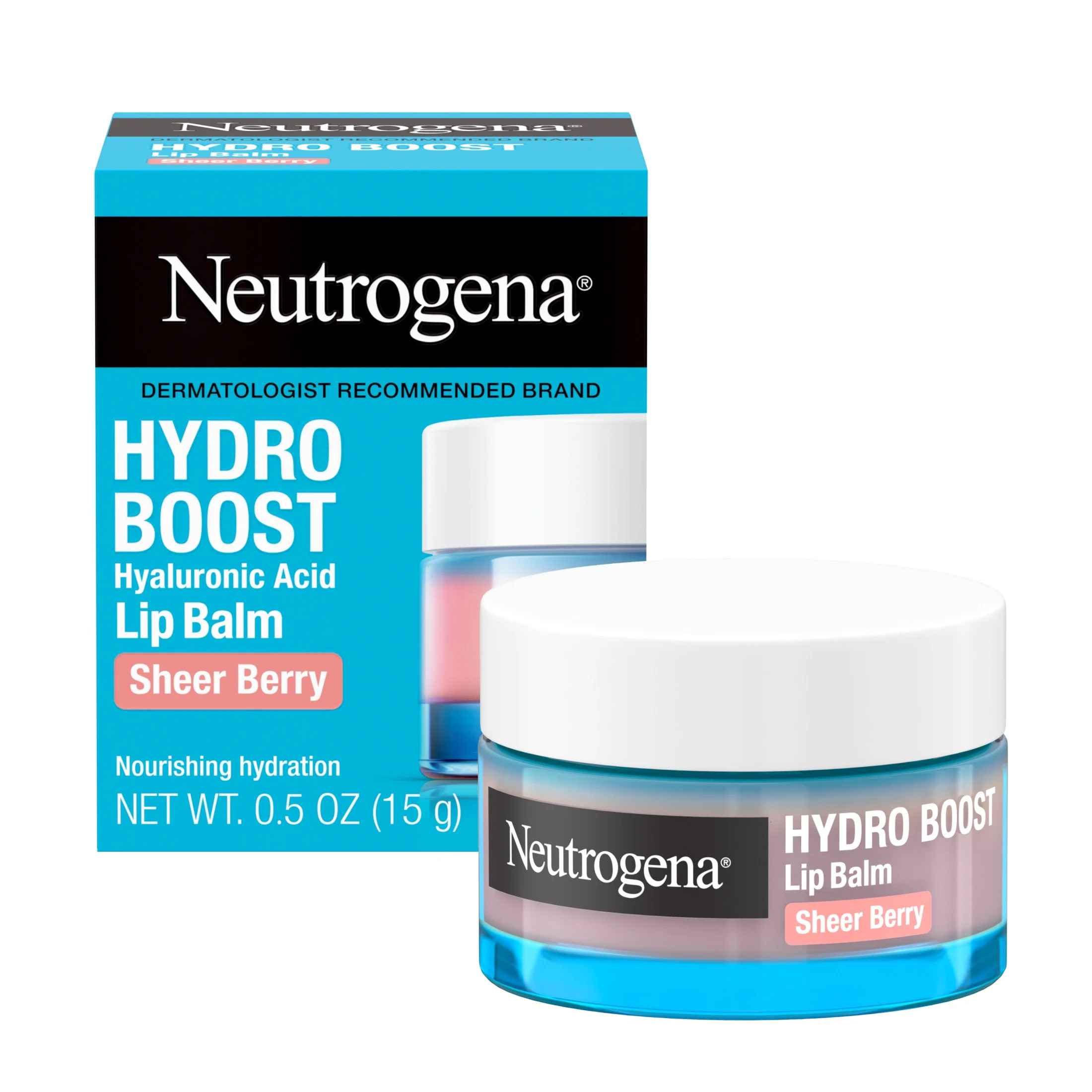 Neutrogena Hydro Boost Hyaluronic Acid Lip Balm, Sheer Berry, 0.5 oz | Walmart (US)