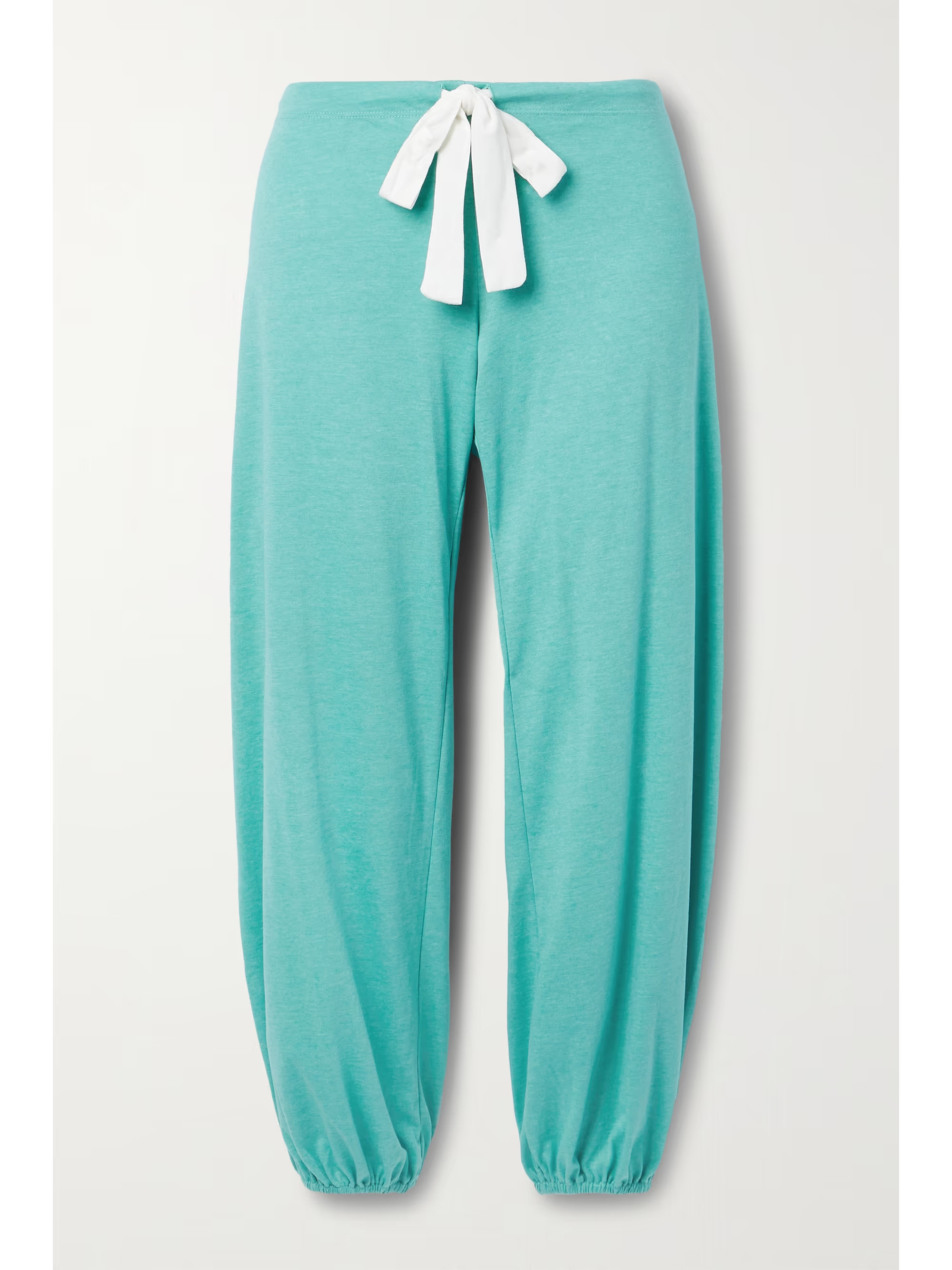 Heather cotton-blend jersey pajama pants | NET-A-PORTER (US)