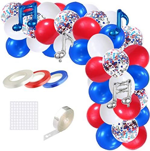 Baseball Theme Party Decorations Kit - Red White Royal Blue Balloon Arch Garland Confetti Latex B... | Amazon (US)