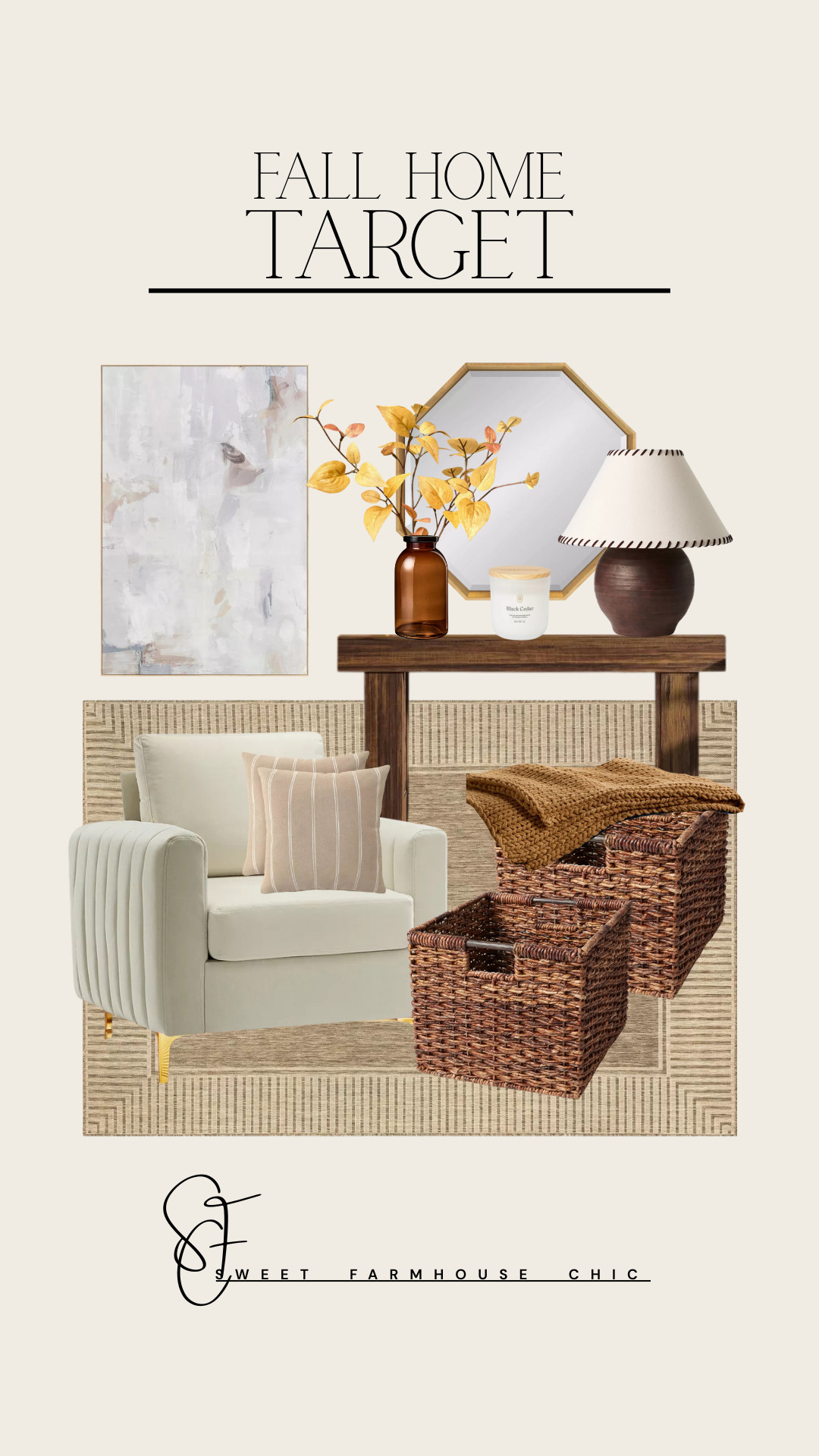 Target Fall Home 

// Fall, Fall 2025, Fall Home, Fall Home Decor, Target, Target Fall, Target Home, Target Home Finds, Target Home Decor, Target Furniture, Fall Living Room, Living Room, Living Room Furniture, Living Room Decor, Living Room Inspo, Living Room Rug, Target Area Rug, Target Rug, Candle, Target Wall Art, Wall Art Decor, Framed Wall Art, Framed Art, Table Lamp, Lampshade,  Target Table, Console Table, Accent Chair, Target Chair, Artificial Plants, Target Throw Pillows, Throw Pillow, Throw Blanket, Fall Throw Blanket, Mirror, Mirror Wall, Baskets 

 

#LTKSeasonal #LTKHome #LTKautumn