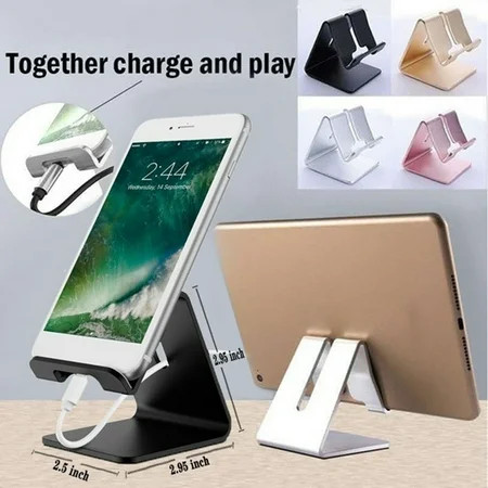 Aluminium Alloy Mobile Phone Desktop Tablet Stand Bracket Holder Stand Rose Gold | Walmart (US)