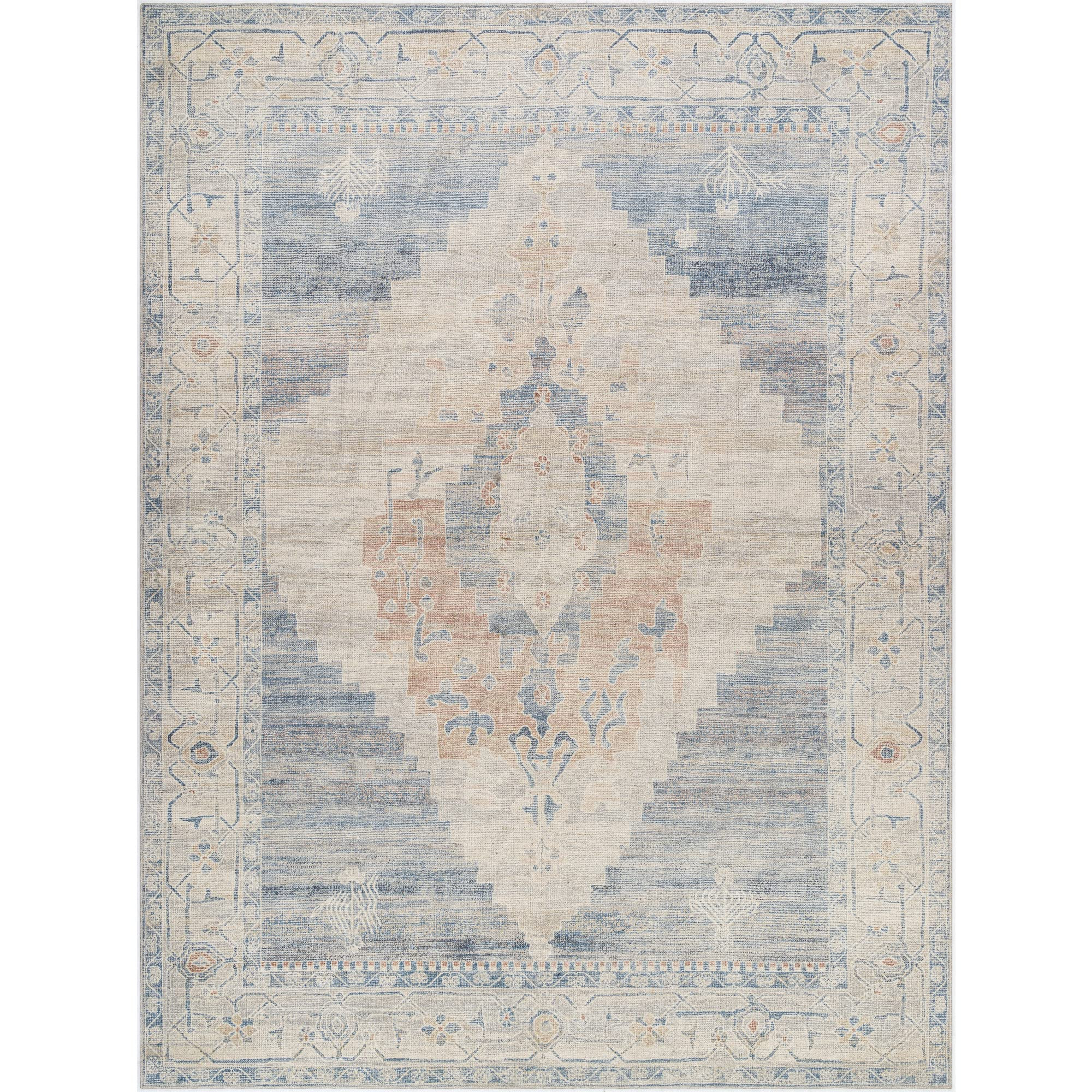 Becki Owens x Surya Luca Medallion Area Rug , 5'3" x 7', Pewter | Amazon (US)