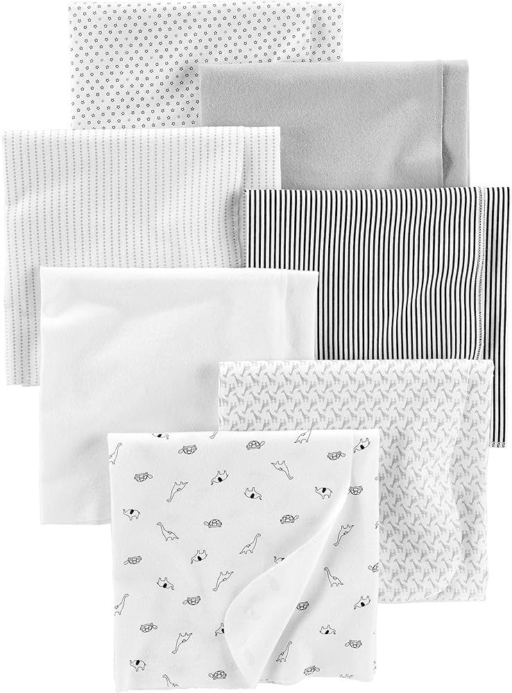 Simple Joys by Carter's Unisex Babies' Flannel Receiving Blankets, Pack of 7 | Amazon (US)