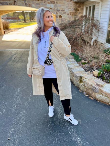 ✨SIZING•PRODUCT INFO✨
⏺ Oversized White Tunic Sweatshirt Hoodie •• Men’s XXL @walmart 
⏺ Black Split-Hem Ponte Leggings •• XL @walmartfashion 
⏺ Tan Hooded Lightweight Jacket •• L •• TTS @walmartfashion 
⏺ Tan Checkerboard Crossbody Camera Bag @targetstyle 
⏺ Black Checkerboard Coin Purse Attachment @targetstyle 
⏺ Black Checkerboard Guitar Strap @targetstyle 
⏺ Adidas Grand Court with Black Stripes 
⏺ White Floral Statement Earrings •• SHEIN
⏺ Fave No Show Socks @amazon 

#walmart #walmartfashion #walmartstyle walmart finds, walmart outfit, walmart look  #target #targetfinds #founditattarget #targetstyle #targetfashion #targetoutfit #targetlook #amazon #amazonfind #amazonfinds #founditonamazon #amazonstyle #amazonfashion checkered, checkered outfit, checkered print, fun print, mixing prints, checkered pattern, checkered clothing, checkered outfit inspo, checkered outfit inspiration, checkered fashion, checkered style, checkered shirt, checkered pants, black and white checkered, checkered bag, checkered purse, checkered accessories #pattern #print #checkered #square #check  #spring #springstyle #springoutfit #springoutfitidea #springoutfitinspo #springoutfitinspiration #springlook #springfashion #springtops #springshirts #springsweater #adidas #gazelle #gazelles #samba #sambas #campus  adidas shoes, adidas sneakers, adidas outfit, adidas look, adidas outfit inspo, adidas outfit inspiration, how to style adidas, adidas styling ideas, adidas sambas, adidas gazelle, adidas campus, adidas gazelle outfit, adidas sambas outfit, adidas campus outfit, adidas style, adidas fashion, adidas Inspo, looks with adidas, outfits with adidas, looks featuring #sneakersfashion #sneakerfashion #sneakersoutfit #tennis #shoes #tennisshoes #sneakerslook #sneakeroutfit #sneakerlook #sneakerslook #sneakersstyle #sneakerstyle #sneaker #sneakers #outfit #inspo #sneakersinspo #sneakerinspo #sneakerinspiration #sneakersinspiration 
#under10 #under20 #under30 #under40 #under50 #under60 #under75 #under100 #size14 #size16 #size12 #medium #large #extralarge #xl #curvy #midsize


#LTKmidsize #LTKfindsunder50 #LTKstyletip