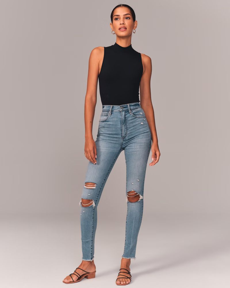 Women's Ultra High Rise Super Skinny Jeans | Women's Clearance | Abercrombie.com | Abercrombie & Fitch (US)