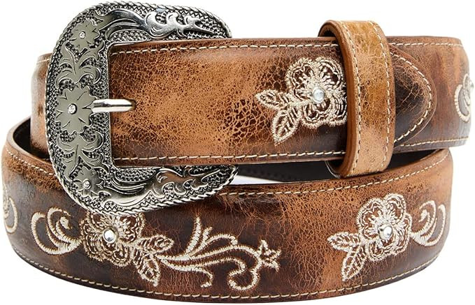Shyanne Women's Lasy Cream Floral Western Belt - Sasp21bt5 | Amazon (US)