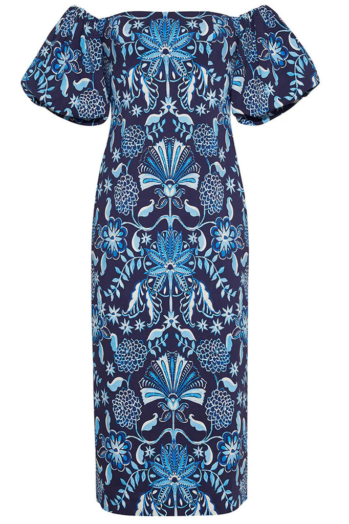 Karene Dress in Navy Sky Bellagio | Over The Moon