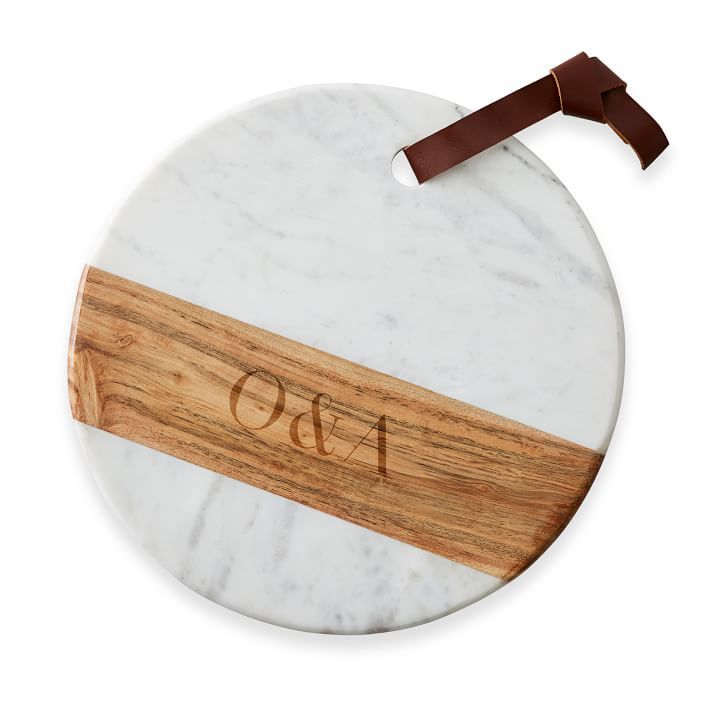 Wood and Marble Round Cheese Board | Mark and Graham