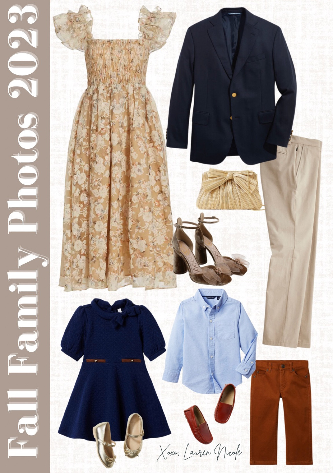 Fall family photos inspiration! 

Fall photos 
Family photos 
Fall dress
Girls fall outfits 
Toddler boys outfits 
Boys fashion 
Fall photoshoot 
Velvet shoes 
Mens blazer
Mens photoshoot outfit 
Mens kaki pants 
Bow purse 
Girls fall dress 
Photoshoot outfits 
Photoshoot dresses
Fall photoshoot dresses 
Family photoshoot 
Fall photoshoot family 
Fall photoshoot 
Boys pants 
Boys top 
Boys dress shoes 
Mens navy blazer 
Girls navy dress
En saison 
Nap dress
Hill house home 
Hill house nap dress


#LTKfamily 
#LTKkids
#LTKmens
#LTKshoecrush
#LTKHoliday
#LTKSeasonal
#LTKsalealert 
#LTKitbag
#LTKover40
#LTKparties
#LTKfindsunder50
#LTKwedding