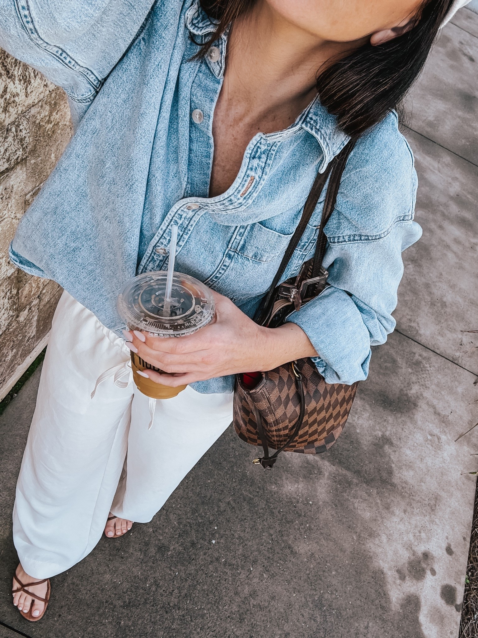 denim shirt, lodge pant