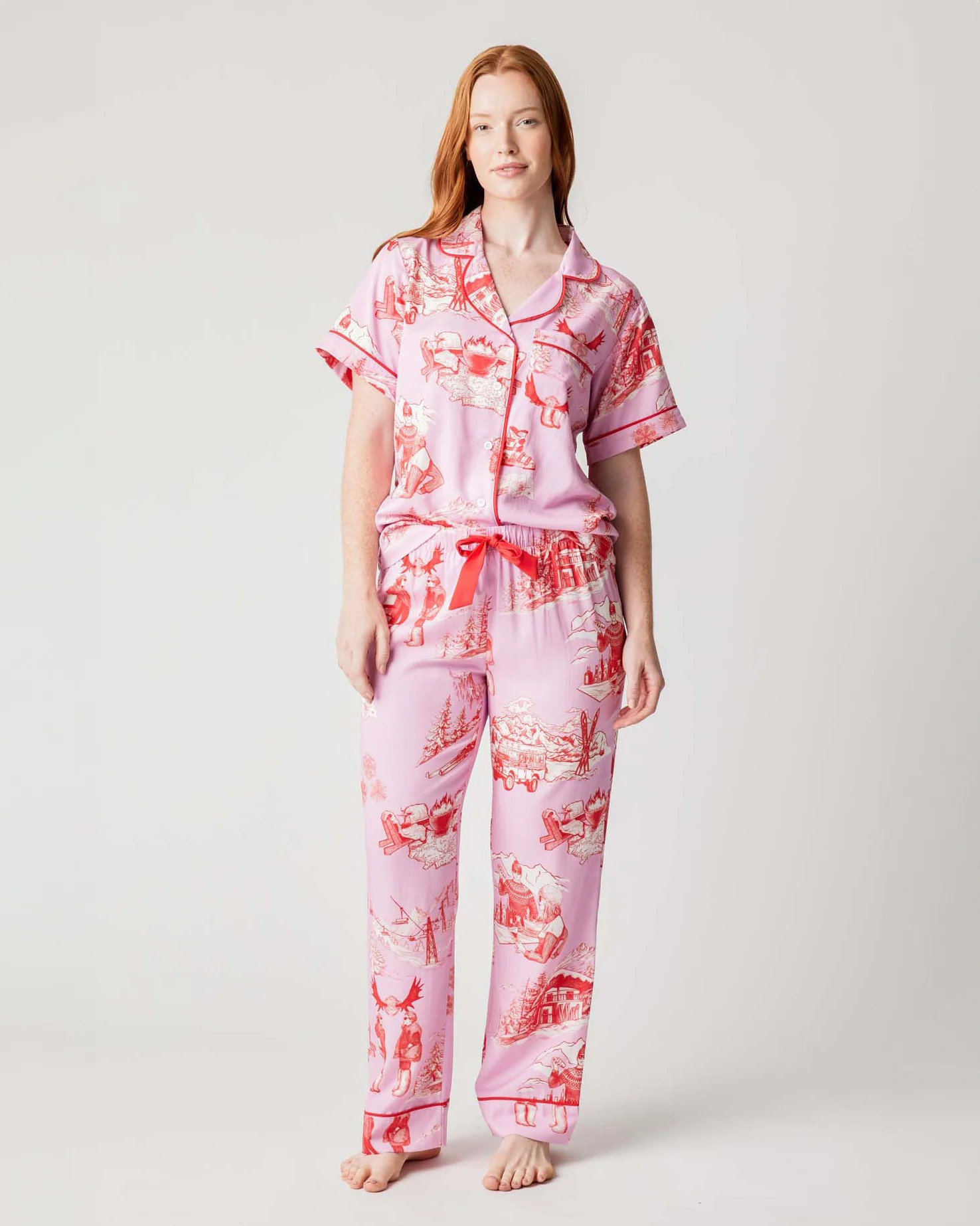 Après Ski Toile Pajama Pants Set | Katie Kime Inc
