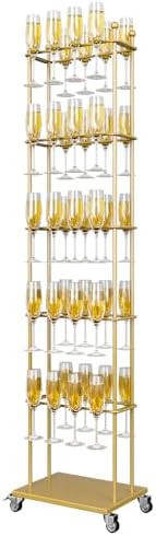 ikare Champagne Wall,Champagne Wall Holder for Party,5 Tier Metal Champagne Wall Stand,40 Wine Gl... | Amazon (US)