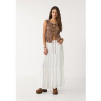 Stradivarius Boho midi skirt White M | Stradivarius (UK)