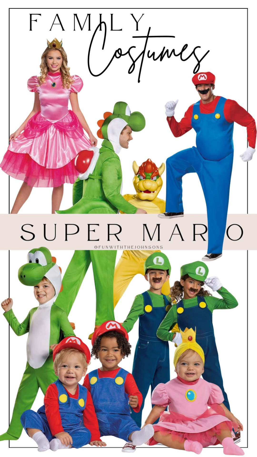 Level up your Halloween with these iconic Super Mario costumes! 🍄 Whether you’re Mario, Luigi, or Princess Peach, the whole family can join in on the fun!

#SuperMarioHalloween #LTKfamily #LTKkids #FamilyCostumes #SuperMarioBros #NintendoHalloween #FamilyHalloweenIdeas #LTKhalloween

#LTKFamily #LTKxPrimeDay #LTKHalloween