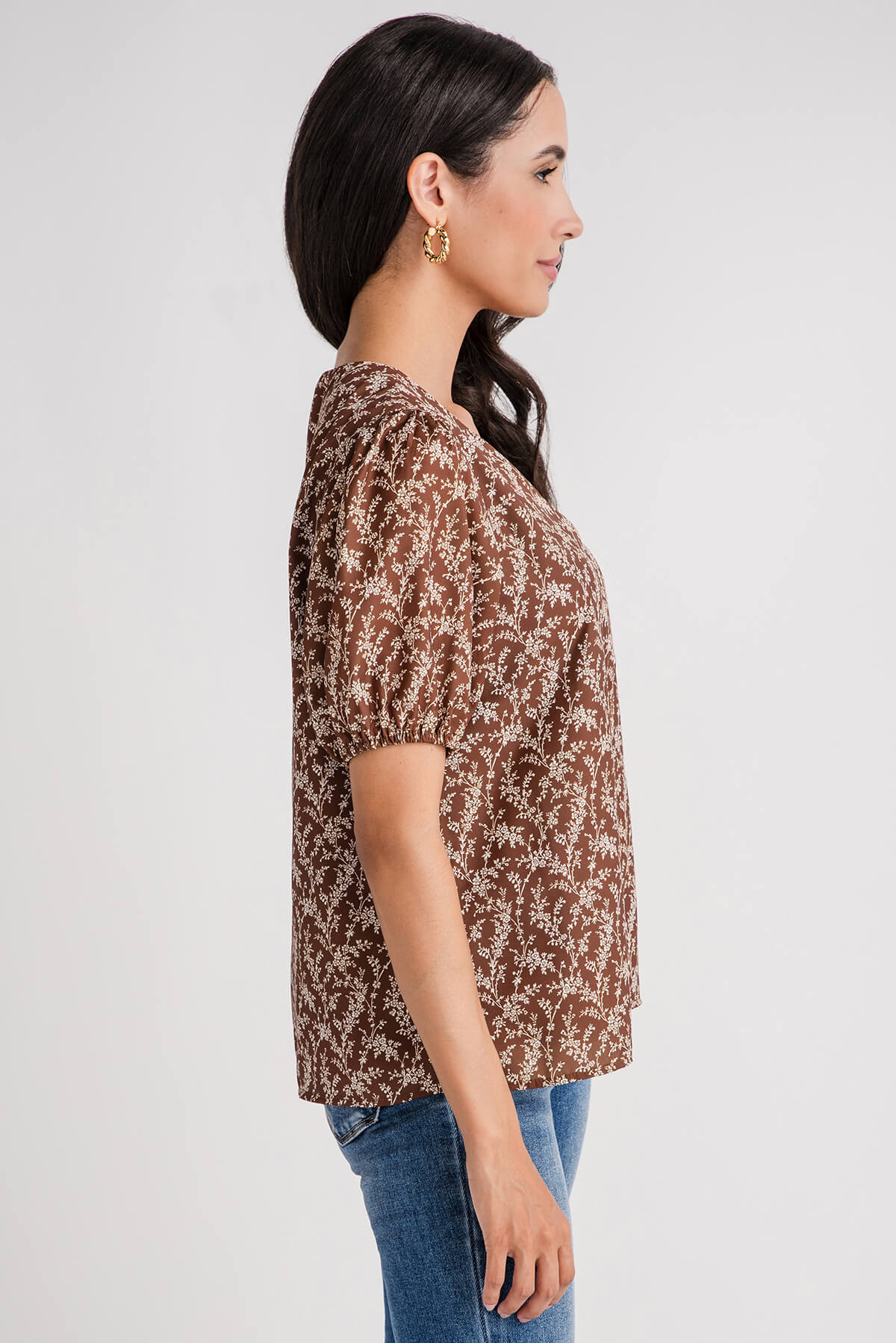 Wishlist Floral Puff Sleeve Blouse | Social Threads