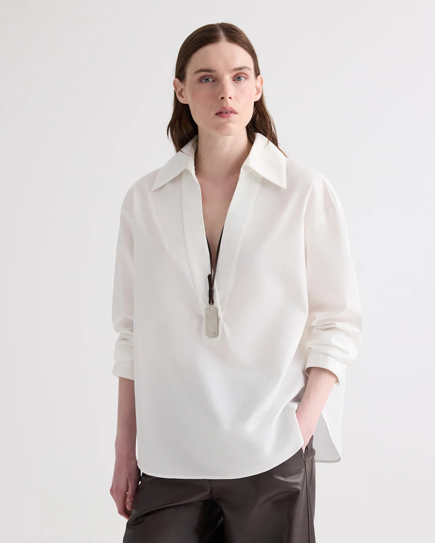 A Case of You Top in Compact Poplin | TWP