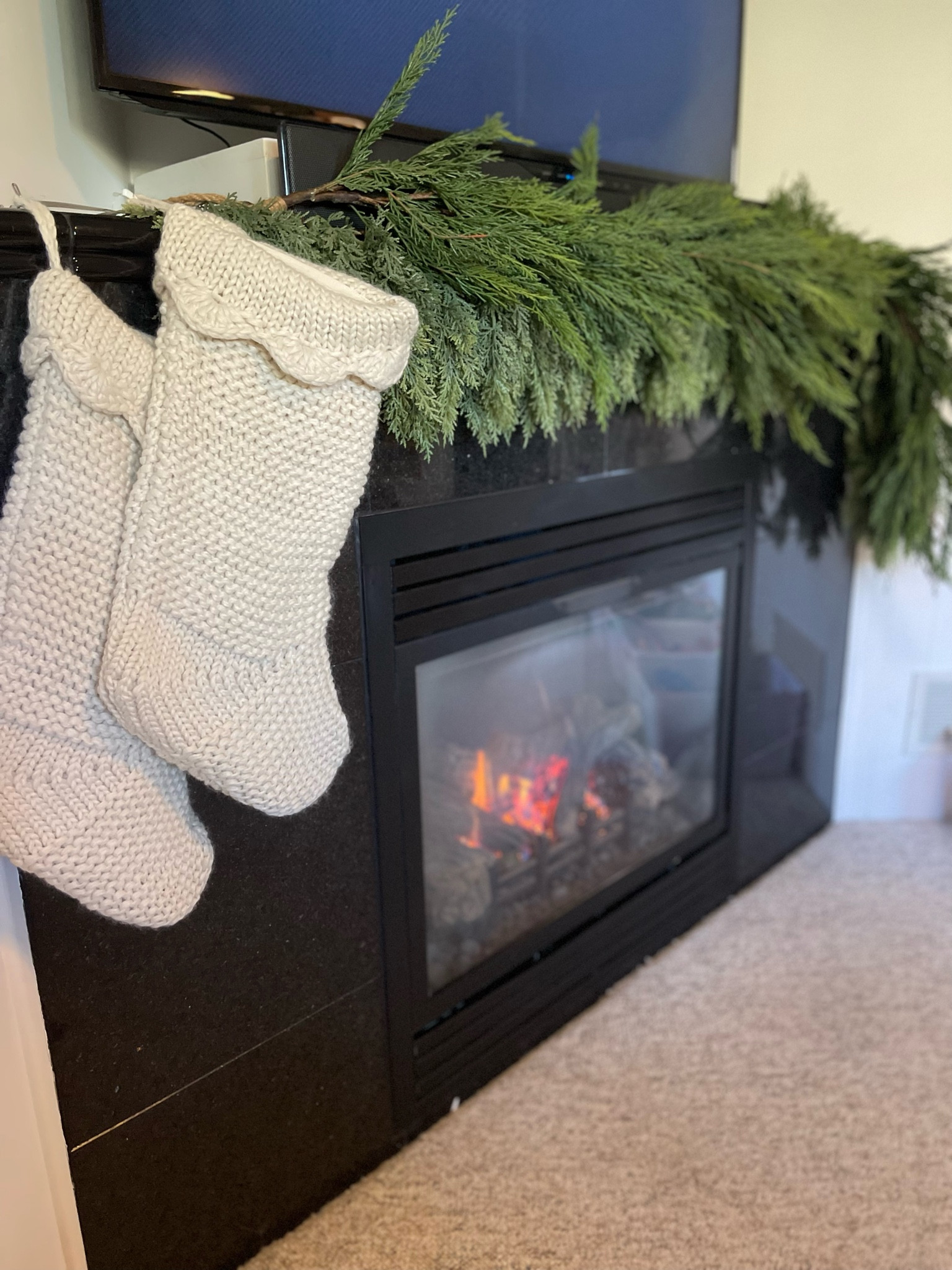 Neutral Mantle Sneak Peak
I added these beautiful knit scalloped stockings from the studio McGee x threshold line at target! Paired it with my hobby lobby garland for a fuller look, and the stunning crate and barrel cypress that sells out every year!! Currently in stock and ships free! 

#LTKHoliday #LTKHome #LTKSeasonal