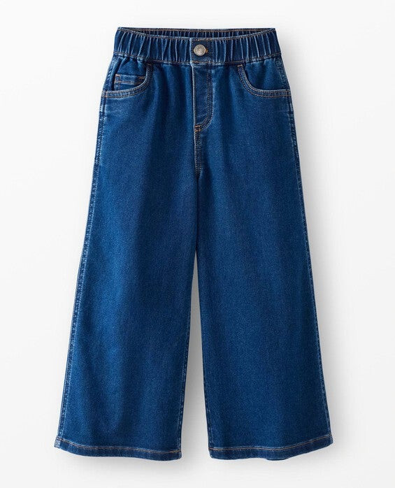 Girls' & Boys' Medium Denim Wash Supersoft Wide Leg Pants - Size Little Kids 4 by Hanna Andersson | Hanna Andersson