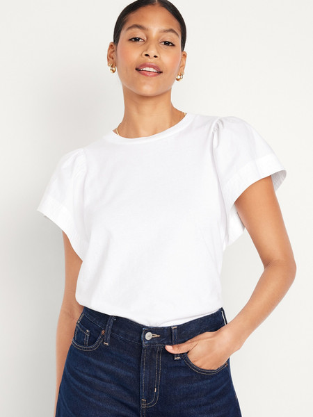 Flutter-Sleeve Combination Top | Old Navy (US)