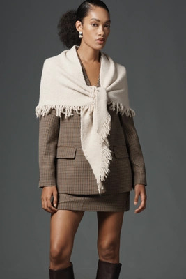 Fringed Triangle Wrap | Anthropologie (US)