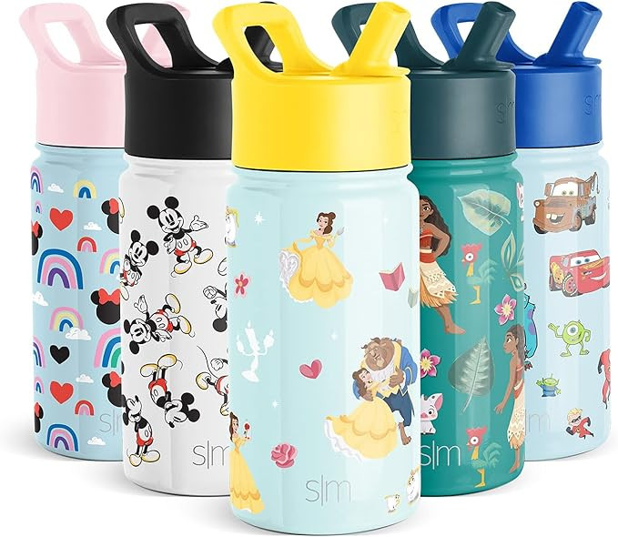 Simple Modern Disney Water Bottle for Kids Reusable Cup with Straw Sippy Lid Insulated Stainless ... | Amazon (US)