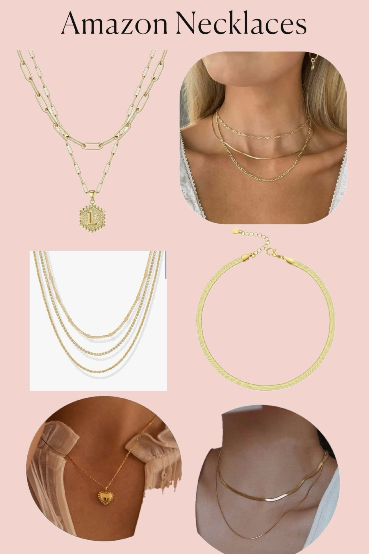 quality necklaces from Amazon - almost always wearing some variation/layering of these! 

#LTKFindsUnder50 #LTKWedding #LTKStyleTip