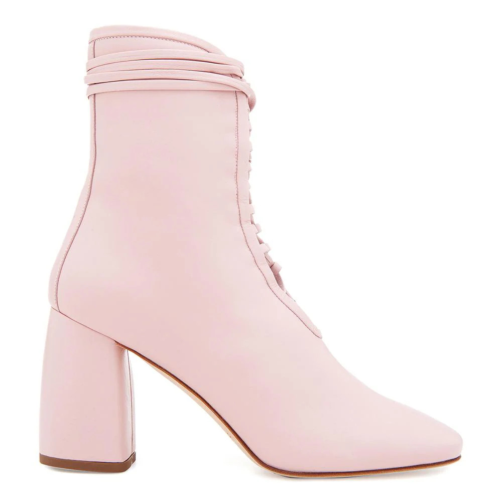 BellaDonna Soft Rose Pink Nappa Leather Designer Boot with Lambskin Leather Lining | DANIELLA SHEVEL, LLC