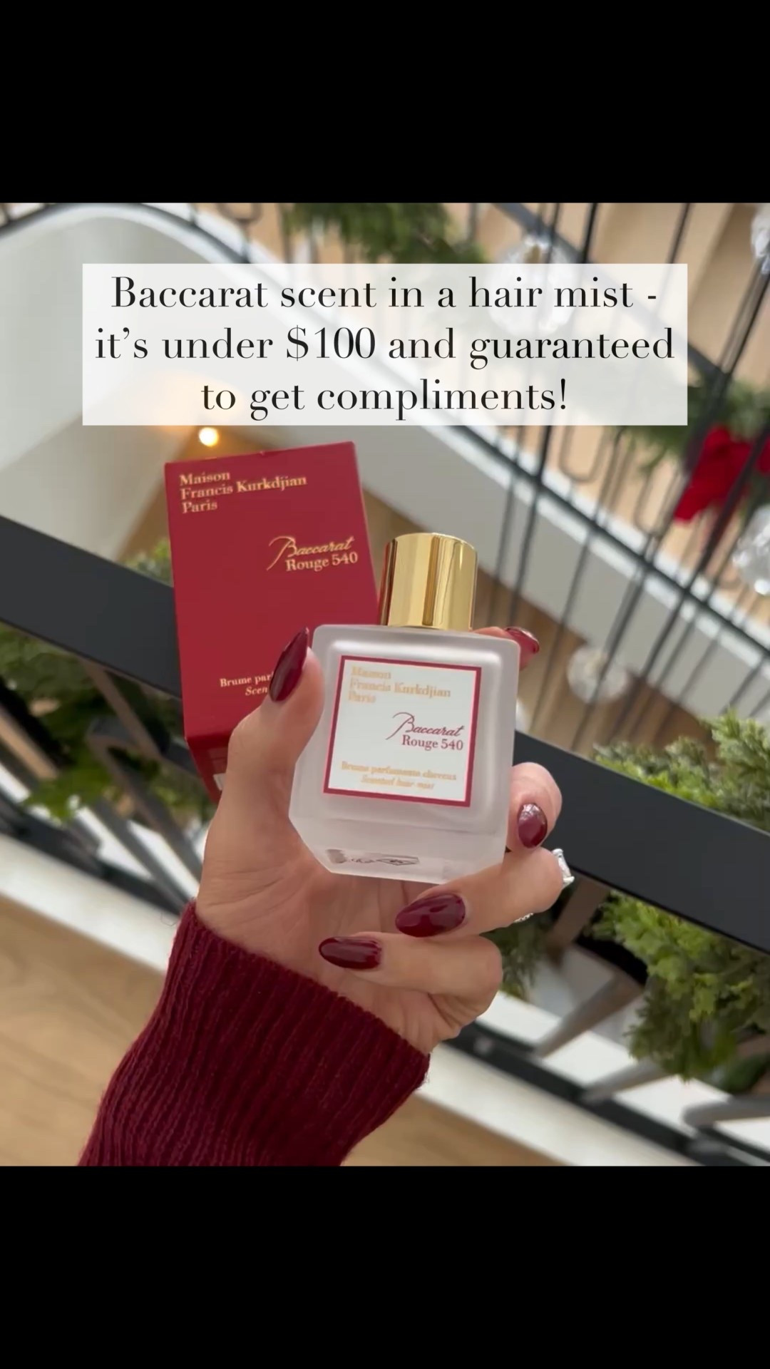 My signature scent - baccarat rouge 540 hair mist under $100 
Valentine’s Day gift 

#LTKValentine #LTKOver40 #LTKBeauty